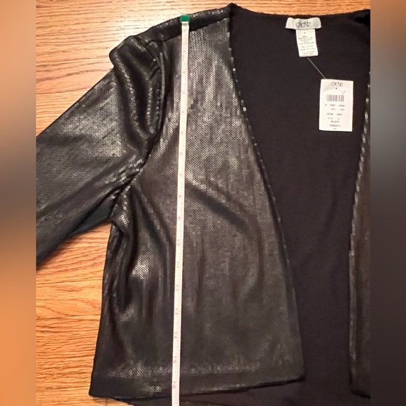 NWT Super Elegant Cache Black Sequin Cardigan-Never Used, Medium, Excellent Cond - Picture 10 of 10